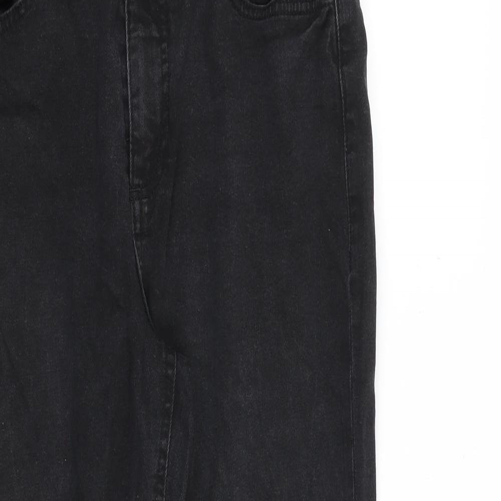 ICHI Womens Black Cotton Straight Jeans Size 30 in L27 in Regular Zip