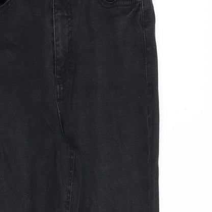 ICHI Womens Black Cotton Straight Jeans Size 30 in L27 in Regular Zip