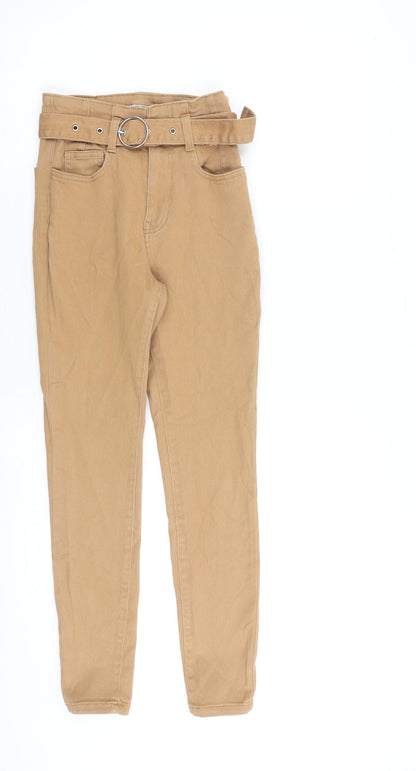 Denim & Co. Womens Brown Cotton Skinny Jeans Size 6 L27 in Regular Buckle