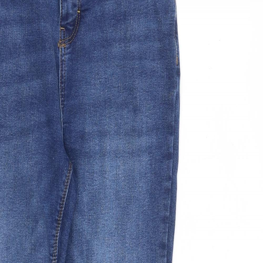 Denim & Co. Womens Blue Cotton Skinny Jeans Size 10 L28 in Regular Zip