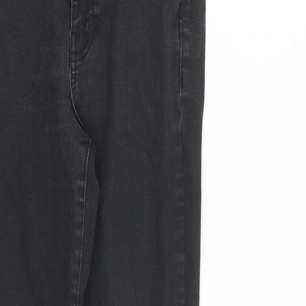 Topshop Womens Black Cotton Skinny Jeans Size 28 in L32 in Regular Zip