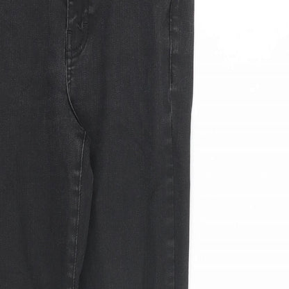 Topshop Womens Black Cotton Skinny Jeans Size 28 in L32 in Regular Zip