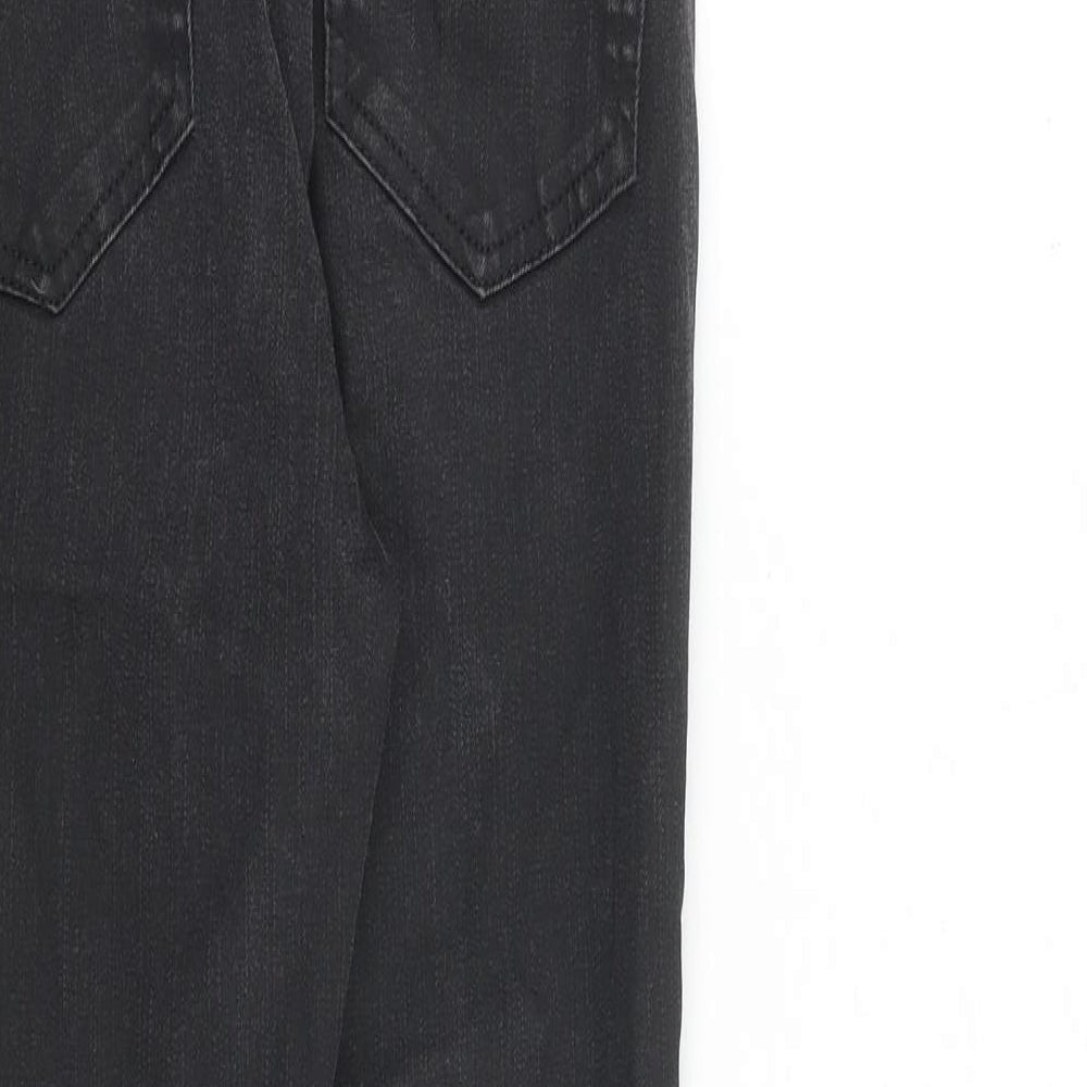 Topshop Womens Black Cotton Skinny Jeans Size 28 in L32 in Regular Zip