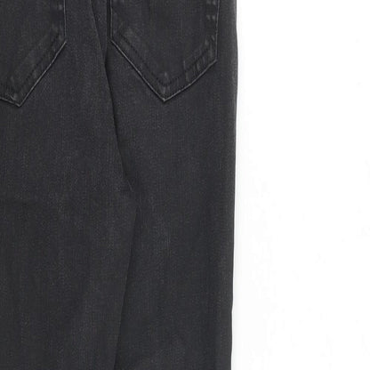 Topshop Womens Black Cotton Skinny Jeans Size 28 in L32 in Regular Zip