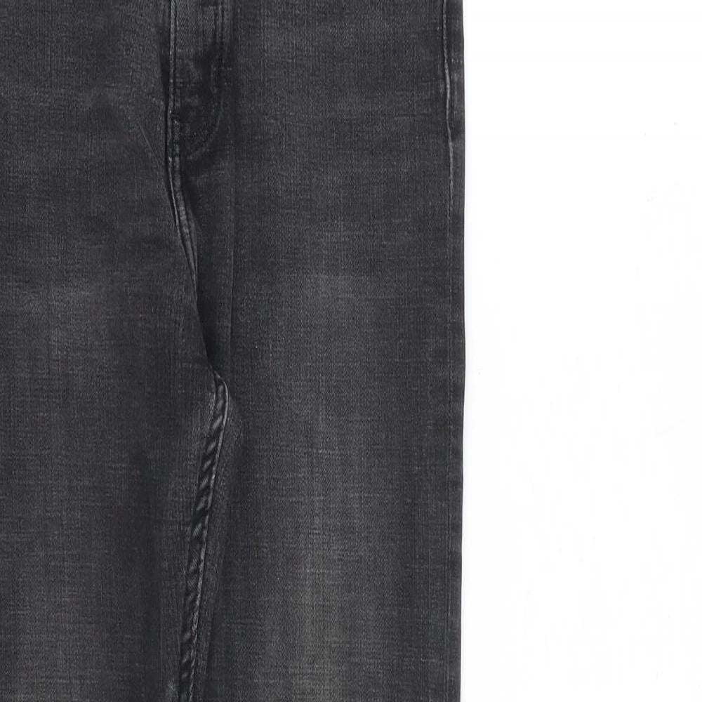 Zara Womens Black Cotton Skinny Jeans Size 8 L27 in Regular Zip