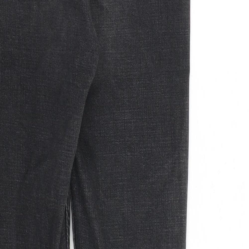 Zara Womens Black Cotton Skinny Jeans Size 8 L27 in Regular Zip