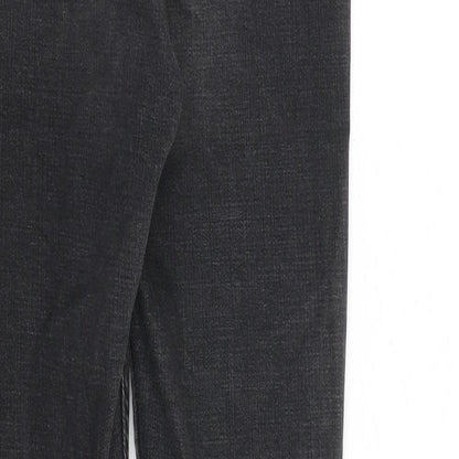 Zara Womens Black Cotton Skinny Jeans Size 8 L27 in Regular Zip