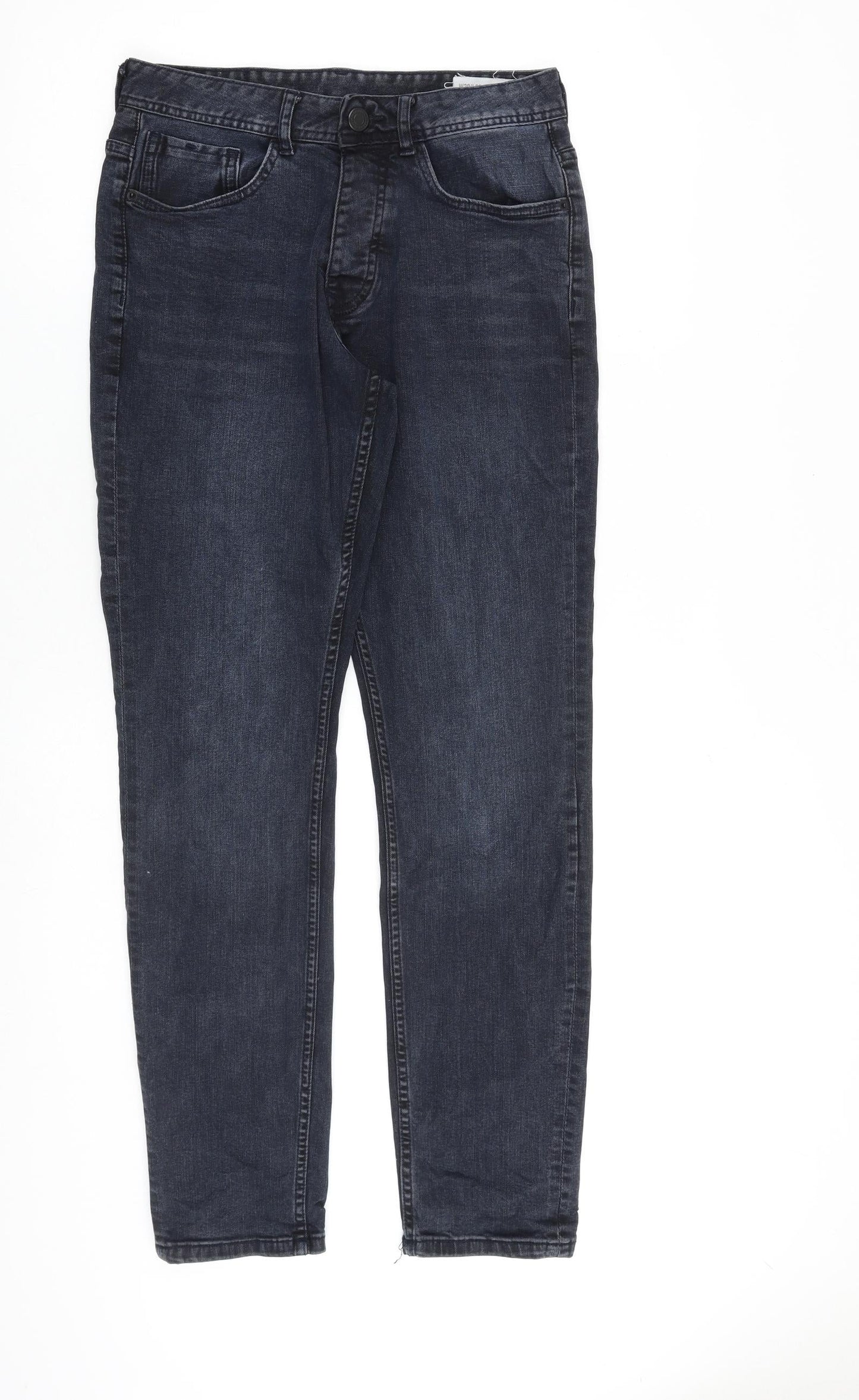 Denim & Co. Mens Blue Cotton Skinny Jeans Size 30 in L32 in Regular Zip