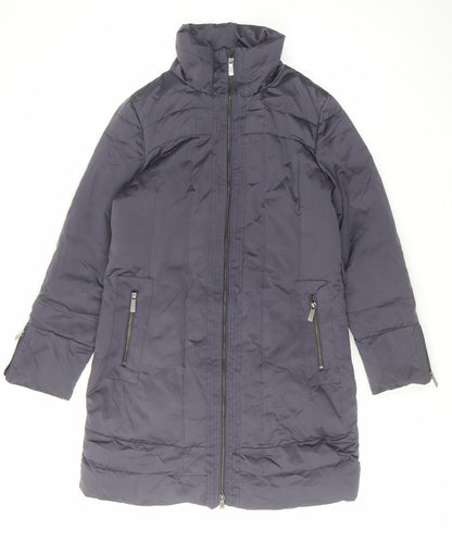 Autograph Womens Blue Overcoat Coat Size 12 Zip