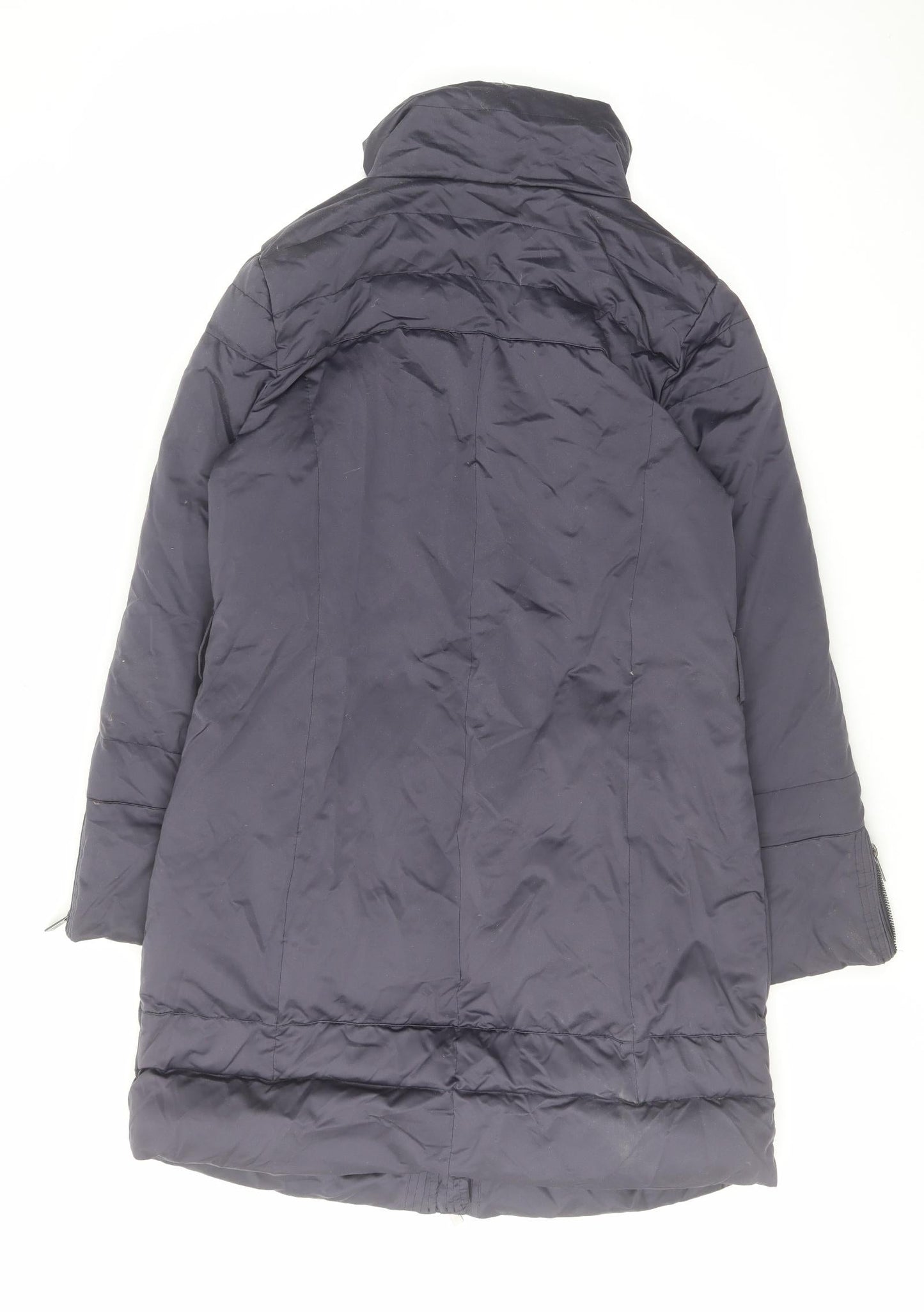 Autograph Womens Blue Overcoat Coat Size 12 Zip