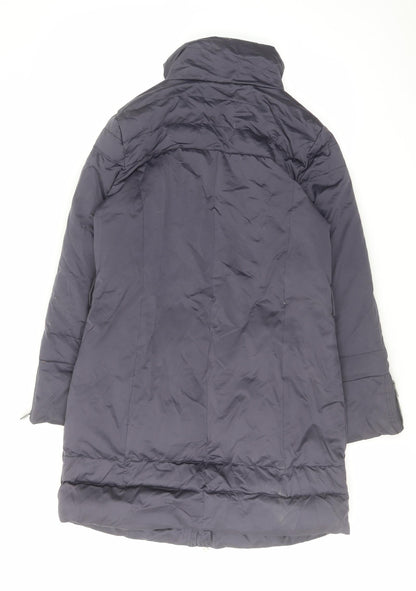 Autograph Womens Blue Overcoat Coat Size 12 Zip