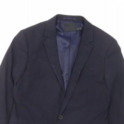 ASOS Mens Blue Polyester Jacket Suit Jacket Size 36 Regular