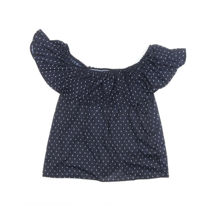 Womens UK Size S H&M Blue Basic Blouse