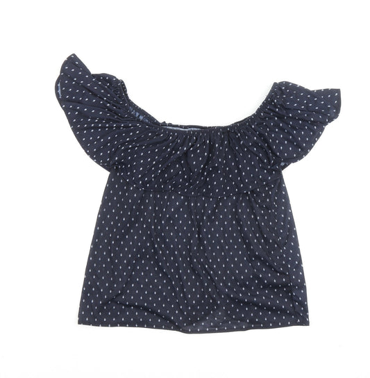 Womens UK Size S H&M Blue Basic Blouse