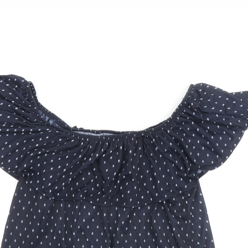 Womens UK Size S H&M Blue Basic Blouse