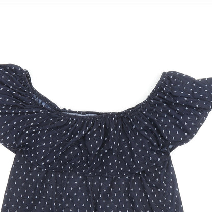 Womens UK Size S H&M Blue Basic Blouse