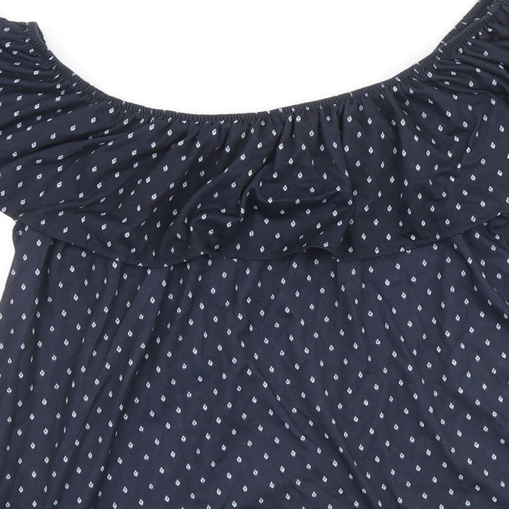 Womens UK Size S H&M Blue Basic Blouse