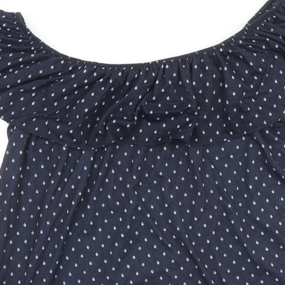 Womens UK Size S H&M Blue Basic Blouse