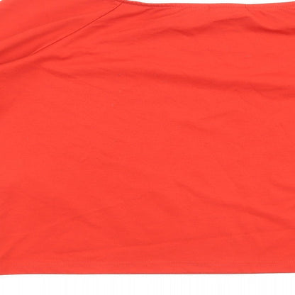 VERO MONDA Womens Red Polyester Basic Blouse Size XL Boat Neck