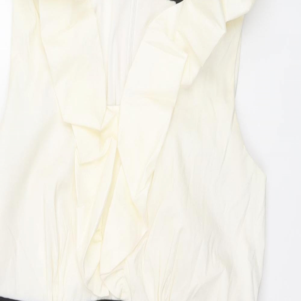 Ignite Womens Black Polyester Shift Size 12 V-Neck Zip