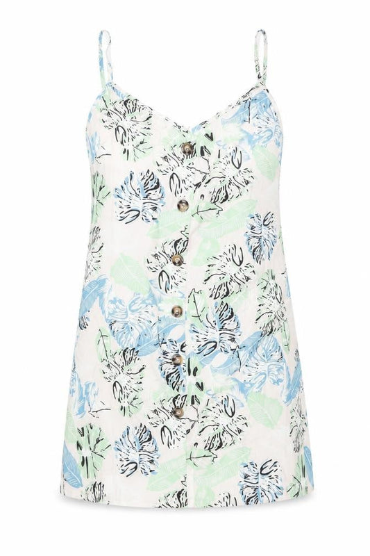 KEHOCE Womens Multicoloured Floral Polyester Slip Dress Size XL V-Neck Button
