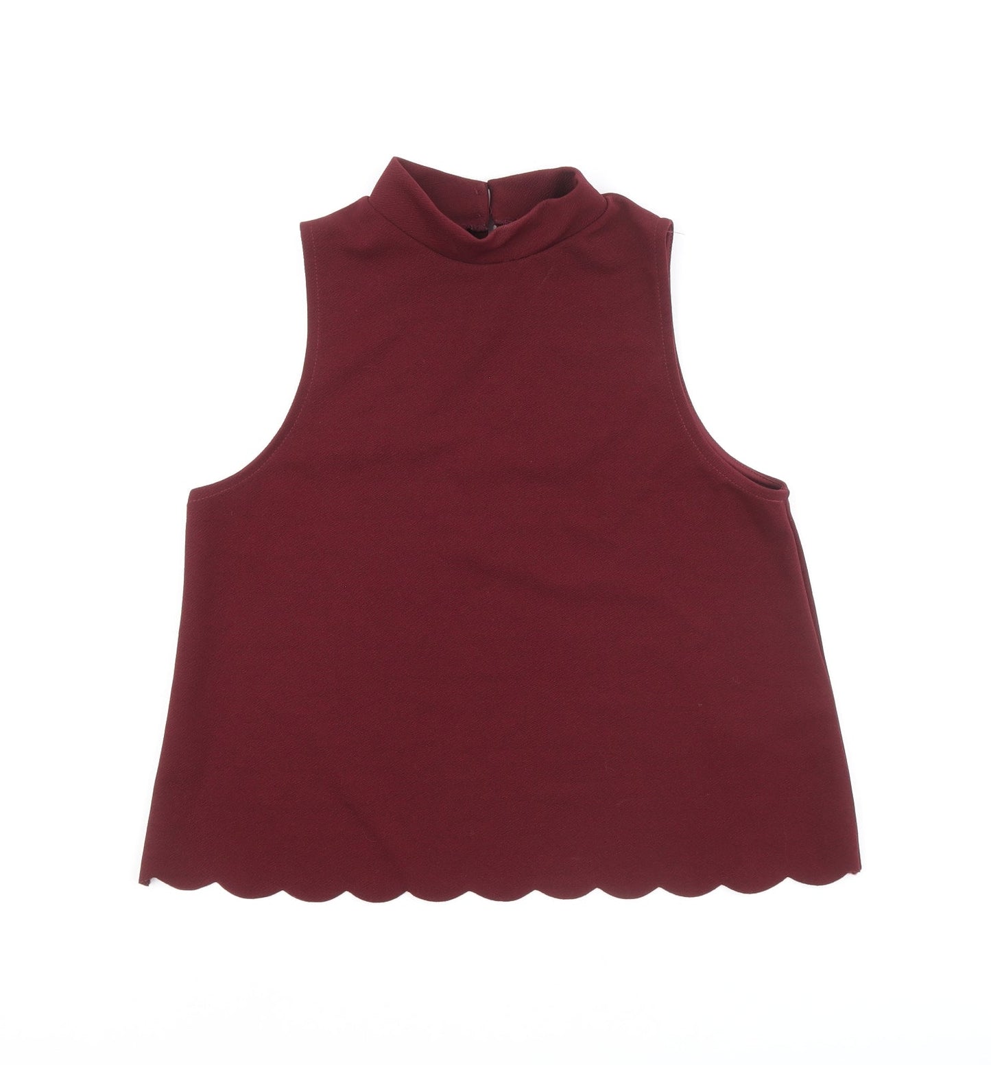 Womens UK Size 12 New Look Red Basic Blouse