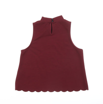 Womens UK Size 12 New Look Red Basic Blouse
