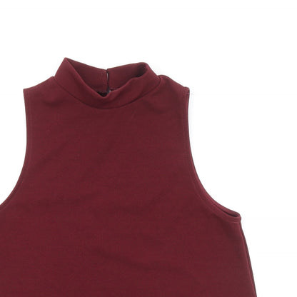 Womens UK Size 12 New Look Red Basic Blouse