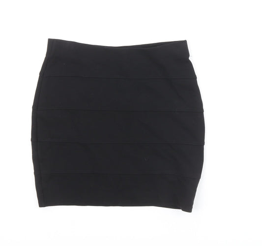 Marks and Spencer Womens Black Viscose Bandage Skirt Size 6