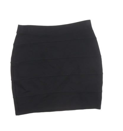Marks and Spencer Womens Black Viscose Bandage Skirt Size 6