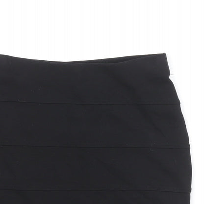 Marks and Spencer Womens Black Viscose Bandage Skirt Size 6