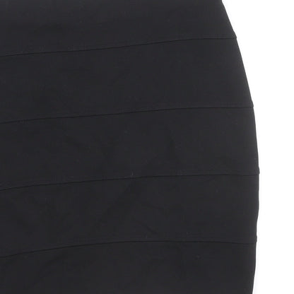 Marks and Spencer Womens Black Viscose Bandage Skirt Size 6