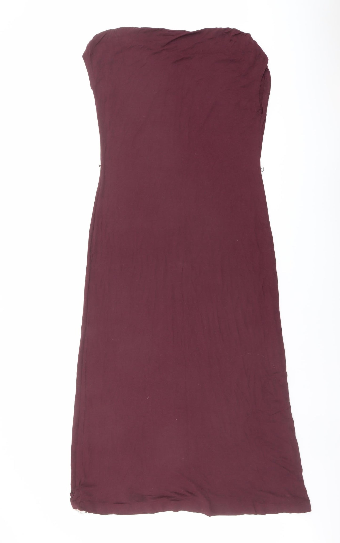 Oasis Womens Red Viscose Maxi Size M Boat Neck Pullover