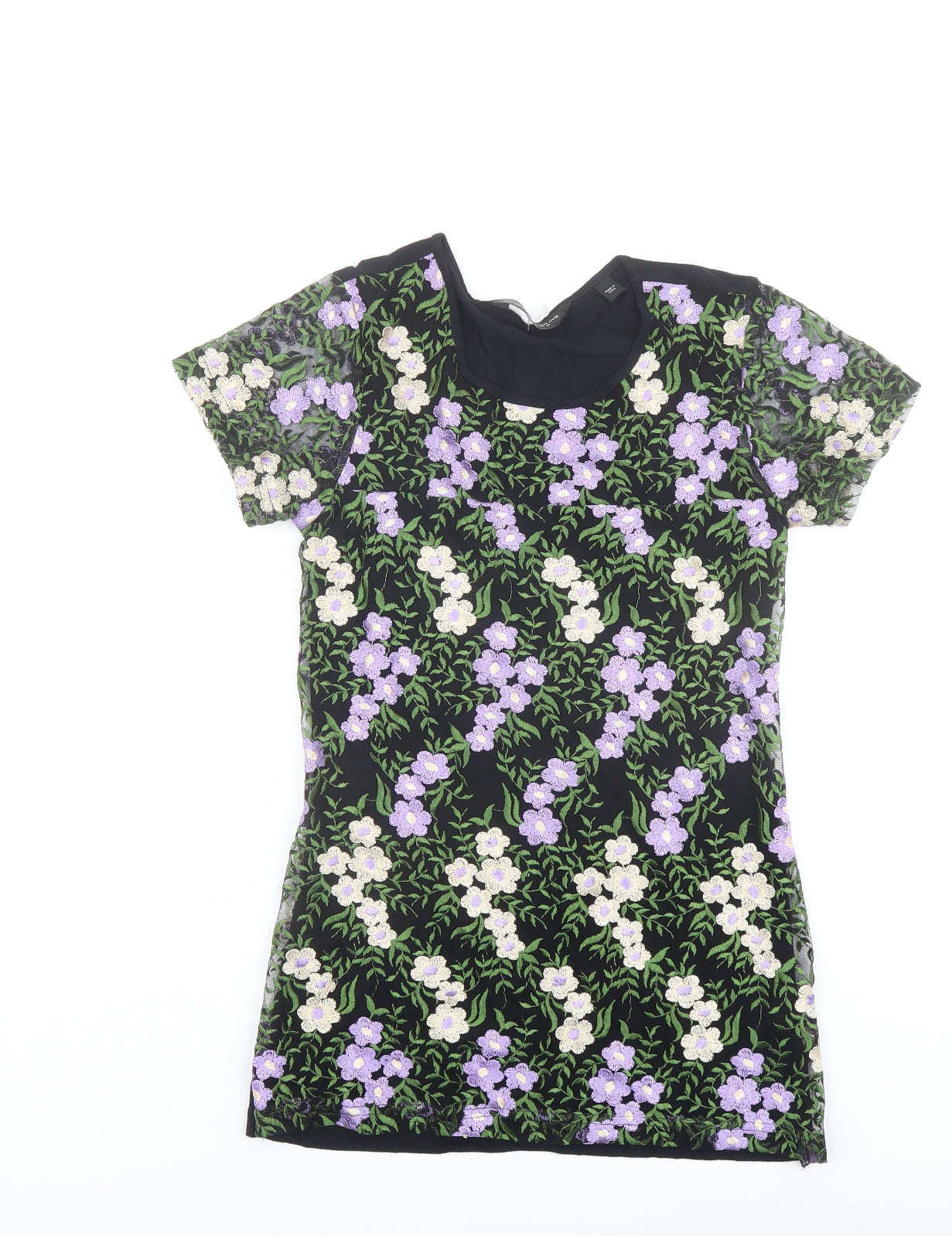 Womens UK Size 10 Dorothy Perkins Multicoloured Basic T-Shirt