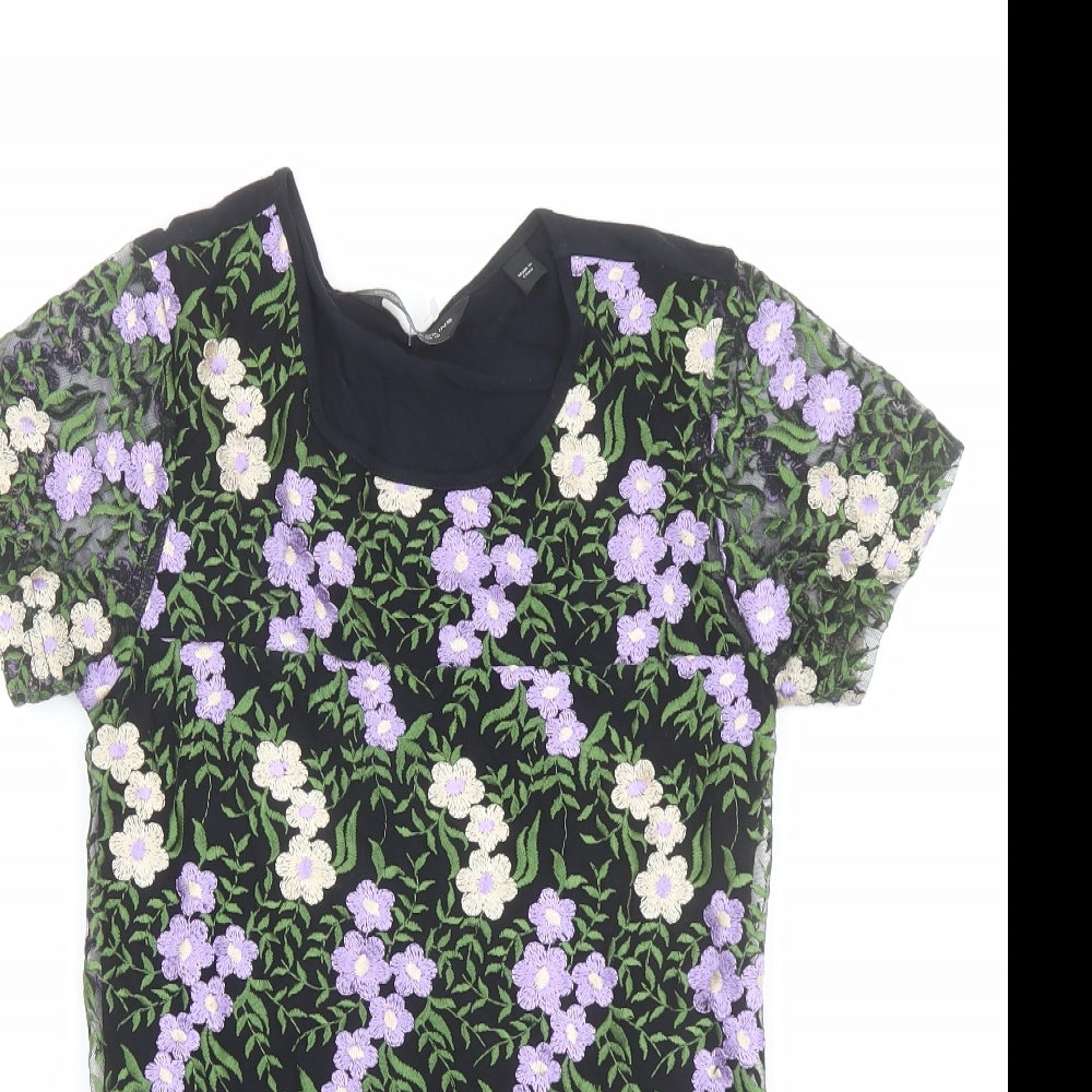 Womens UK Size 10 Dorothy Perkins Multicoloured Basic T-Shirt