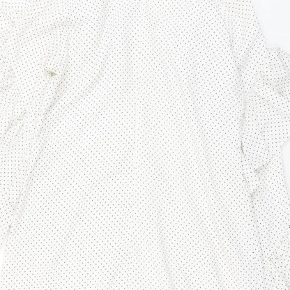 Glamorous Womens Ivory Polka Dot Polyester Sheath Size 10 Round Neck Zip