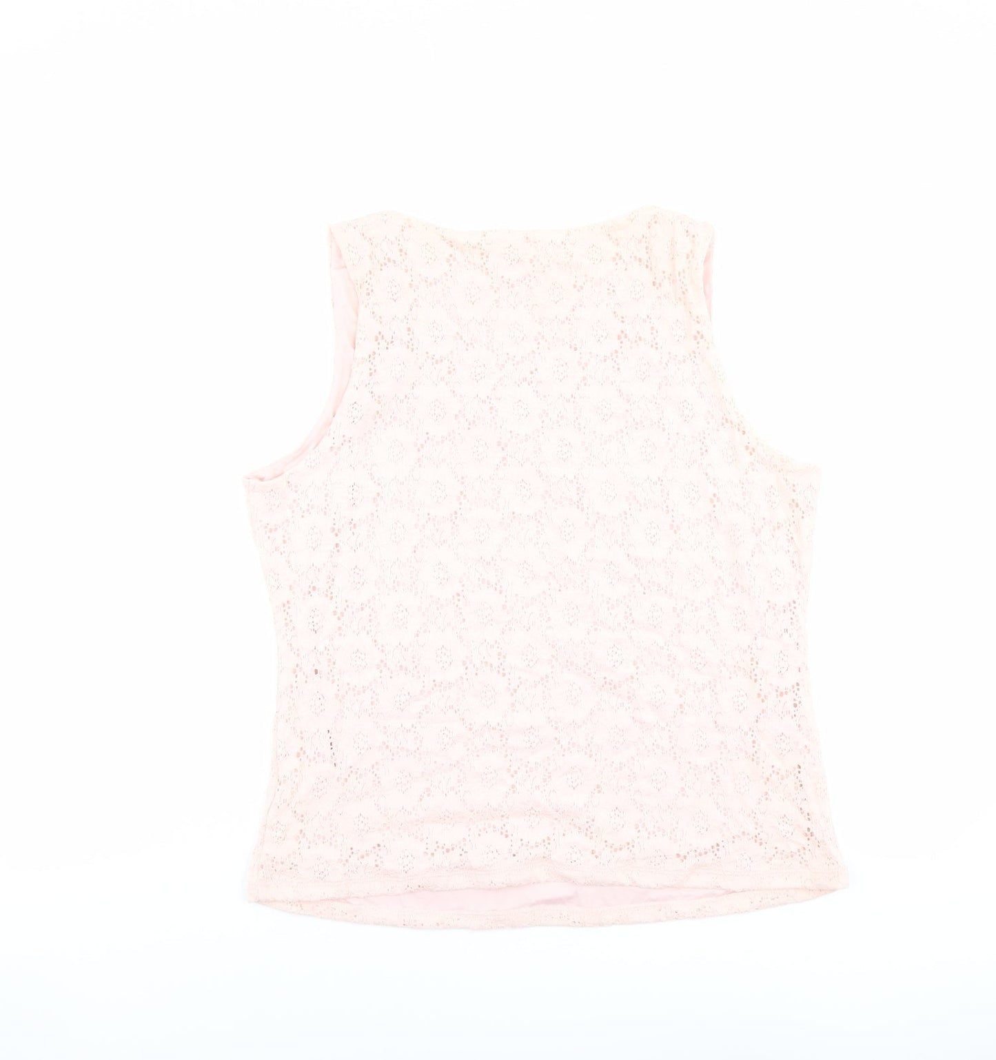 Womens UK Size L Suzanne Grae Pink Basic Tank