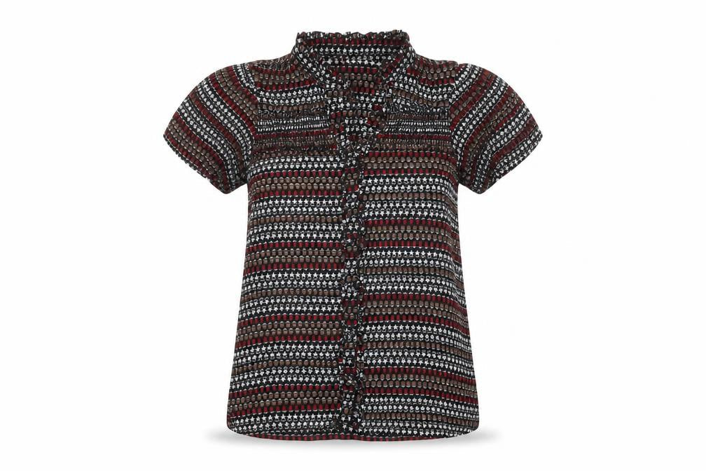 Womens UK Size M Zara Multicoloured Basic Button-Up