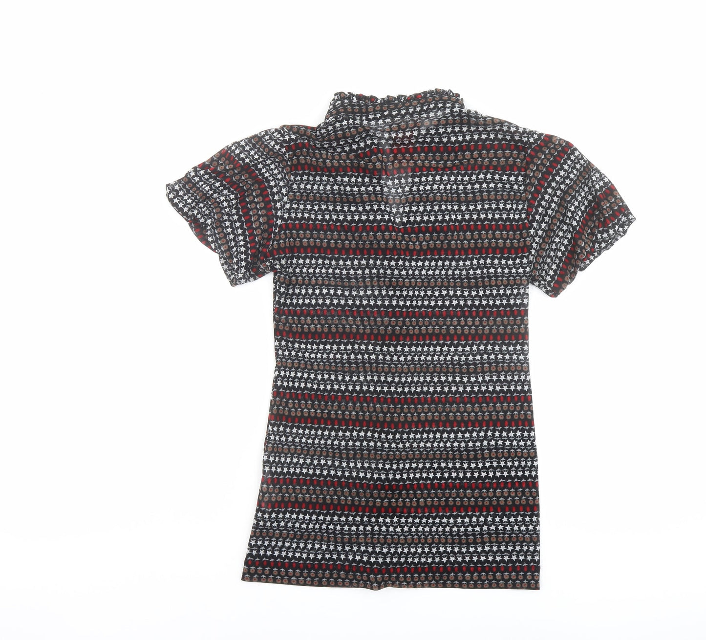 Womens UK Size M Zara Multicoloured Basic Button-Up