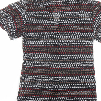 Womens UK Size M Zara Multicoloured Basic Button-Up