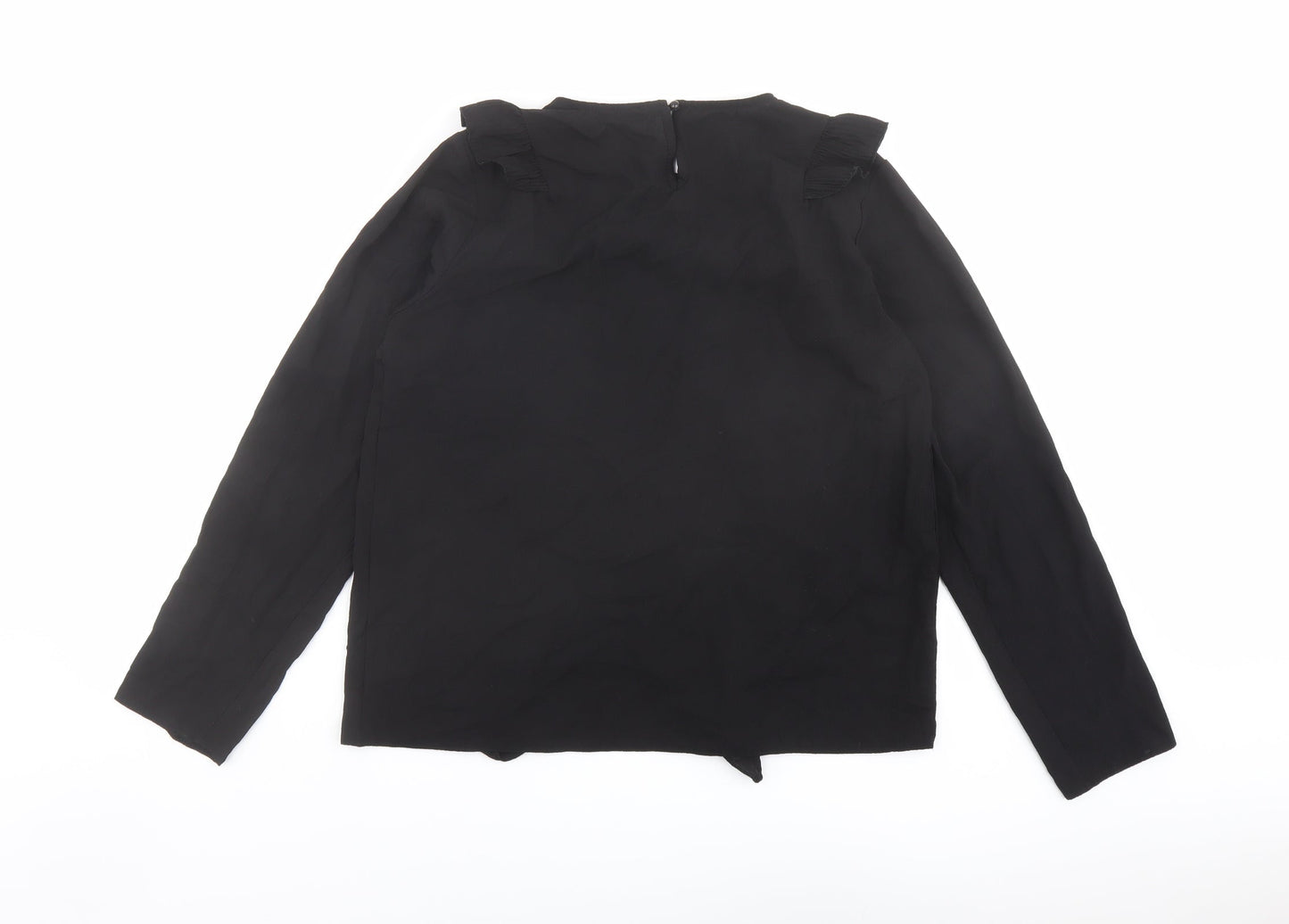 Womens UK Size 14 Select Black Basic T-Shirt
