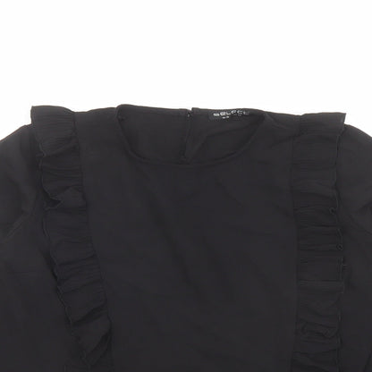 Womens UK Size 14 Select Black Basic T-Shirt