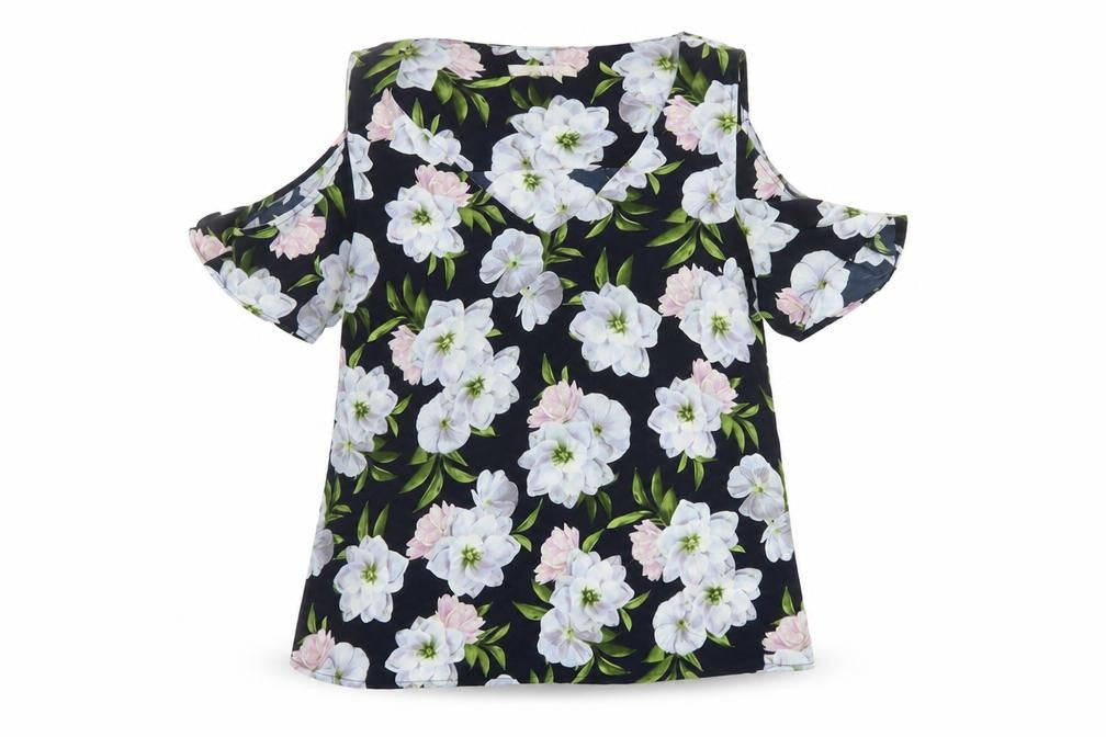 Womens UK Size 10 Oasis Multicoloured Basic Blouse