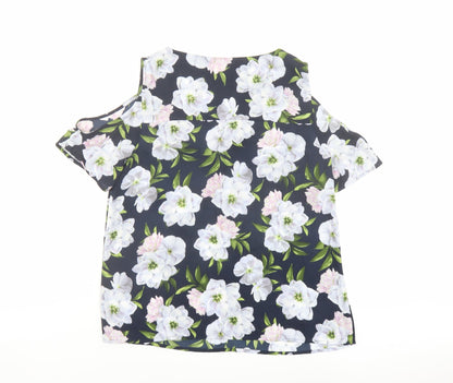 Womens UK Size 10 Oasis Multicoloured Basic Blouse