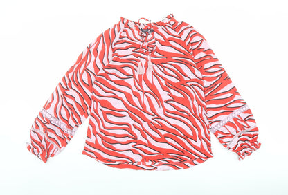 Womens UK Size 6 Marks and Spencer Red Basic Blouse