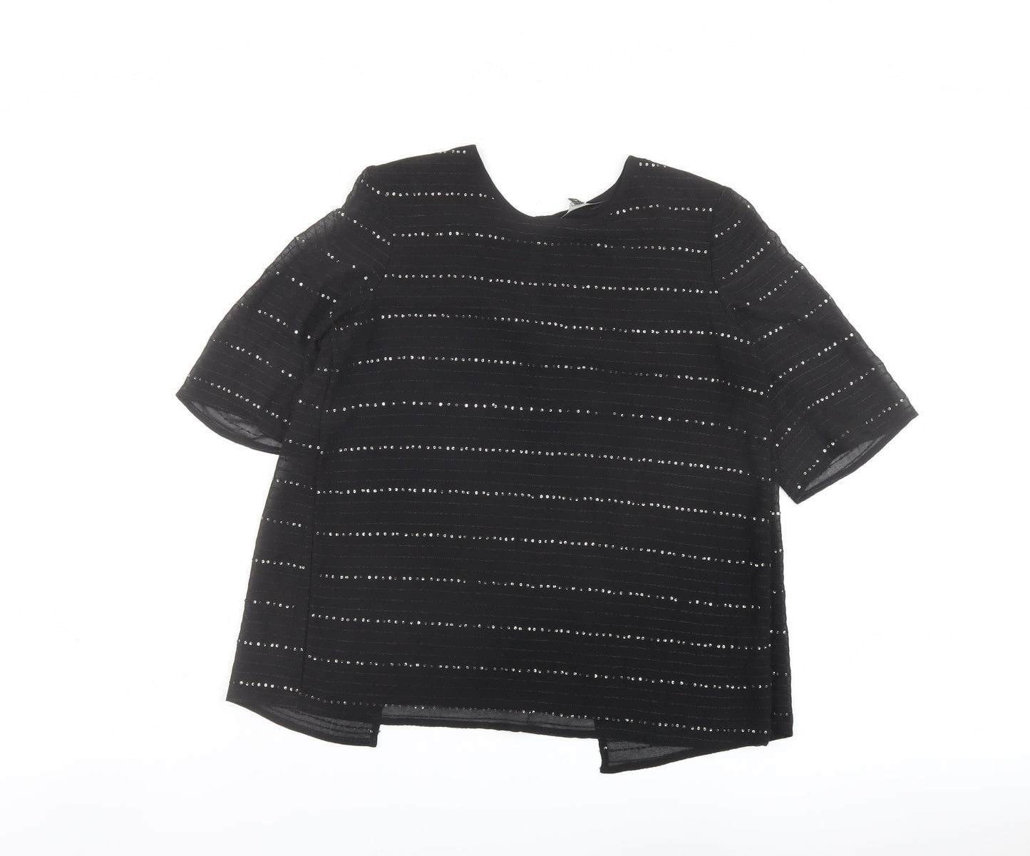 Womens UK Size 10 NEXT Black Basic T-Shirt