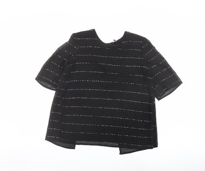 Womens UK Size 10 NEXT Black Basic T-Shirt