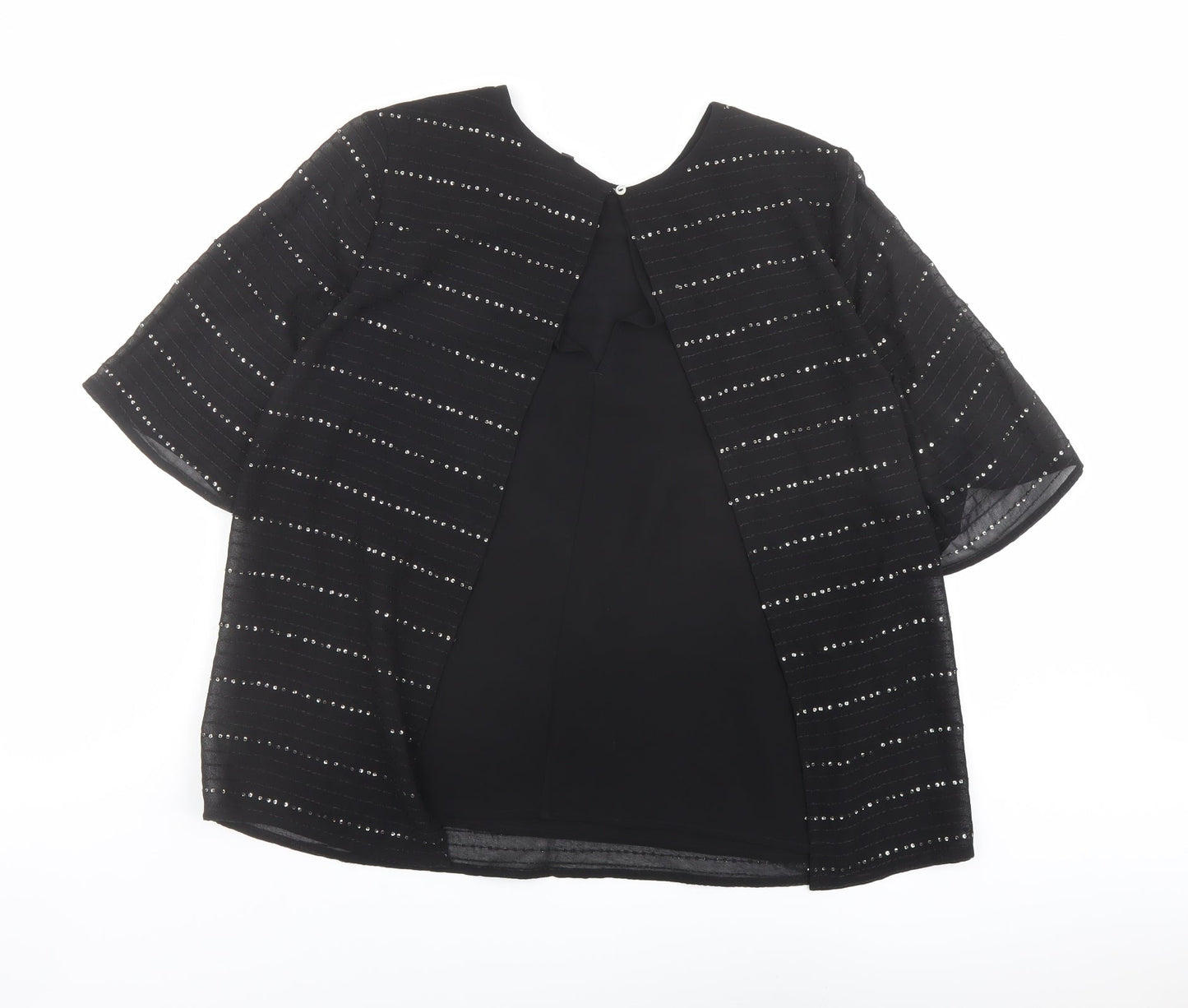 Womens UK Size 10 NEXT Black Basic T-Shirt