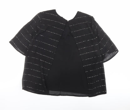 Womens UK Size 10 NEXT Black Basic T-Shirt