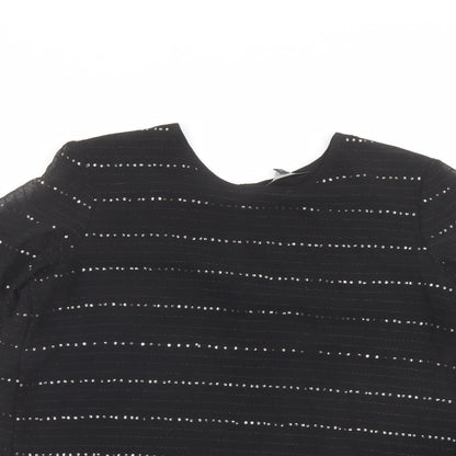 Womens UK Size 10 NEXT Black Basic T-Shirt